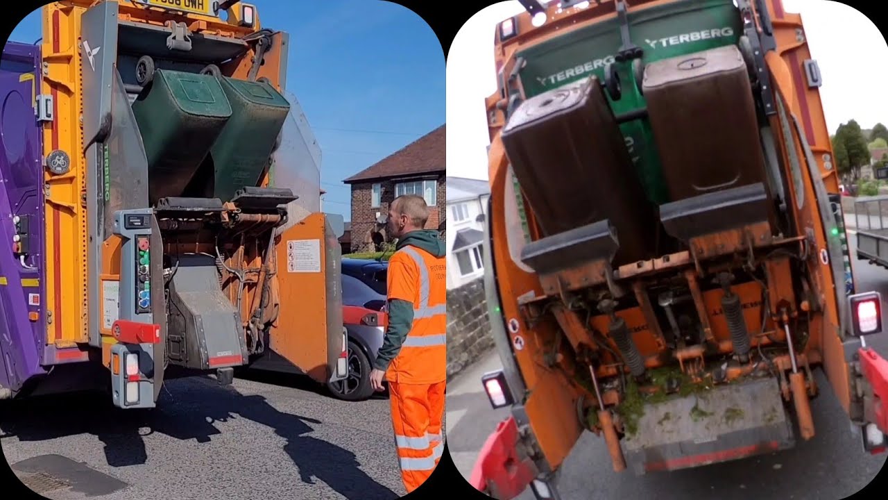 Dennis Elite 6 Bin lorry on Paper & Cardboard, OWH + POV of UBH