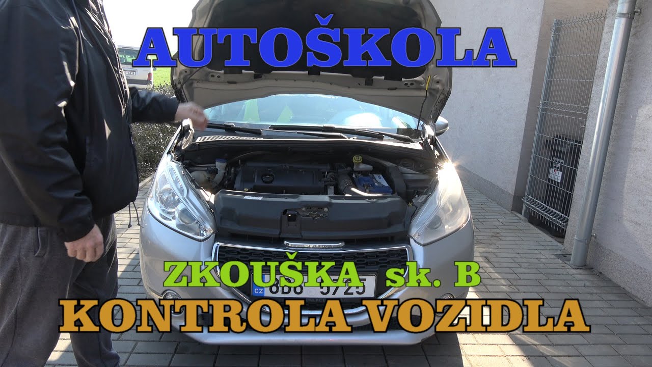 AUTO&Scaron;KOLA - KONTROLA VOZIDLA PŘED V&Yacute;JEZDEM PŘI ZKOU&Scaron;CE Z PRAKTICK&Eacute; J&Iacute;ZDY sk. 
