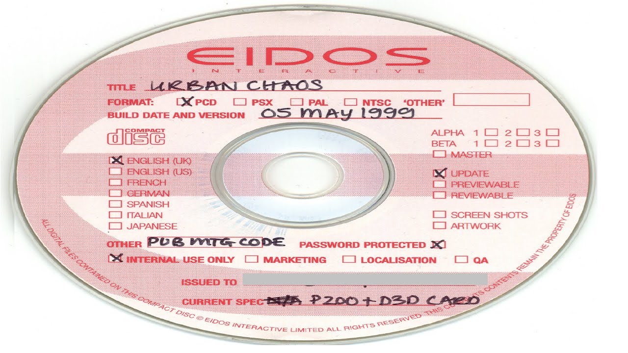 Urban Chaos (1999) - Бета билд | Beta Build