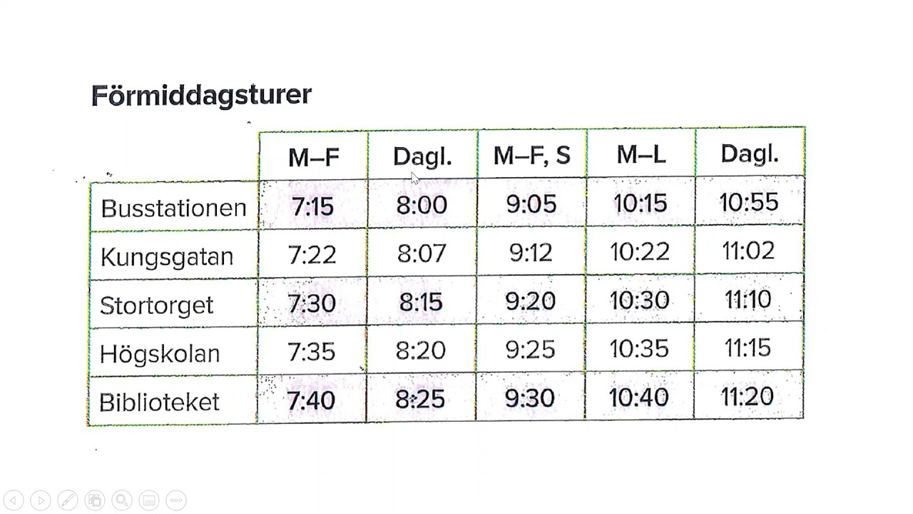 Busstidtabell
