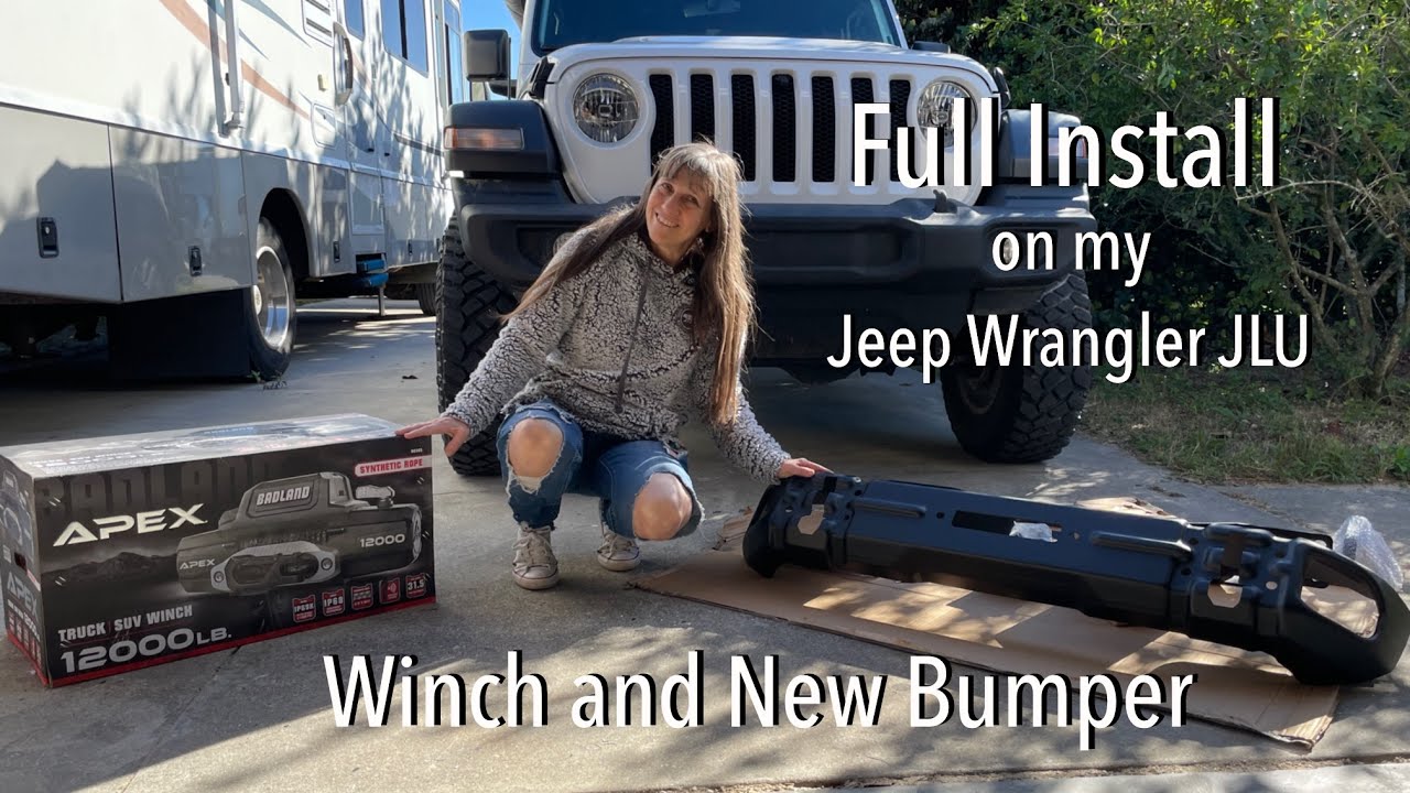 Установка лебедки Badland Apex 12000 фунтов и бампера Rugged Ridge Arcus на мой Jeep Wrangler JLU
