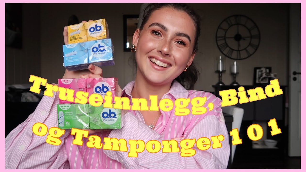 Hvordan bruker man truseinnlegg, bind og tamponger?