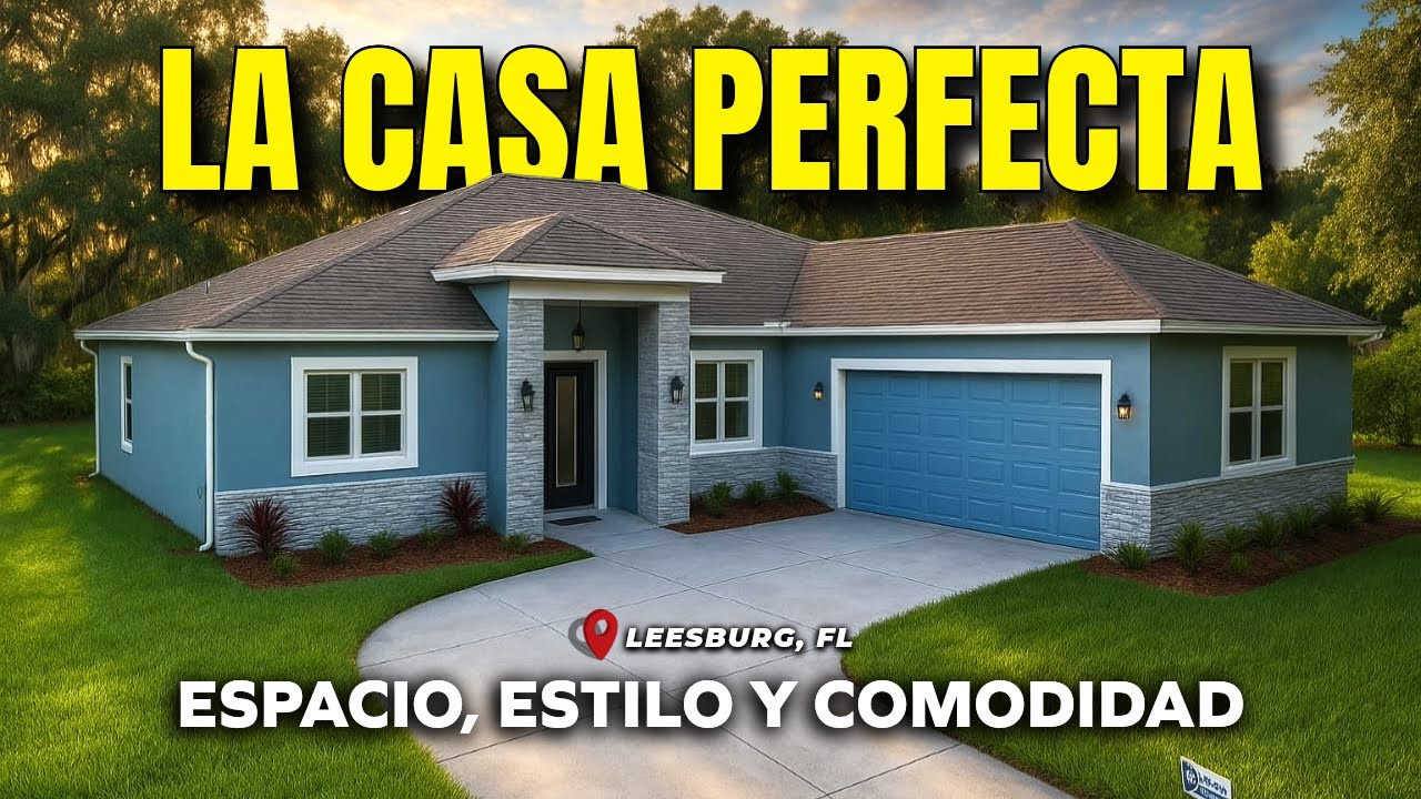 ¡Terreno, espacio y diseño!  Casa nueva en Leesburg, FL de 5 hab - 3 Baños y amplio terreno