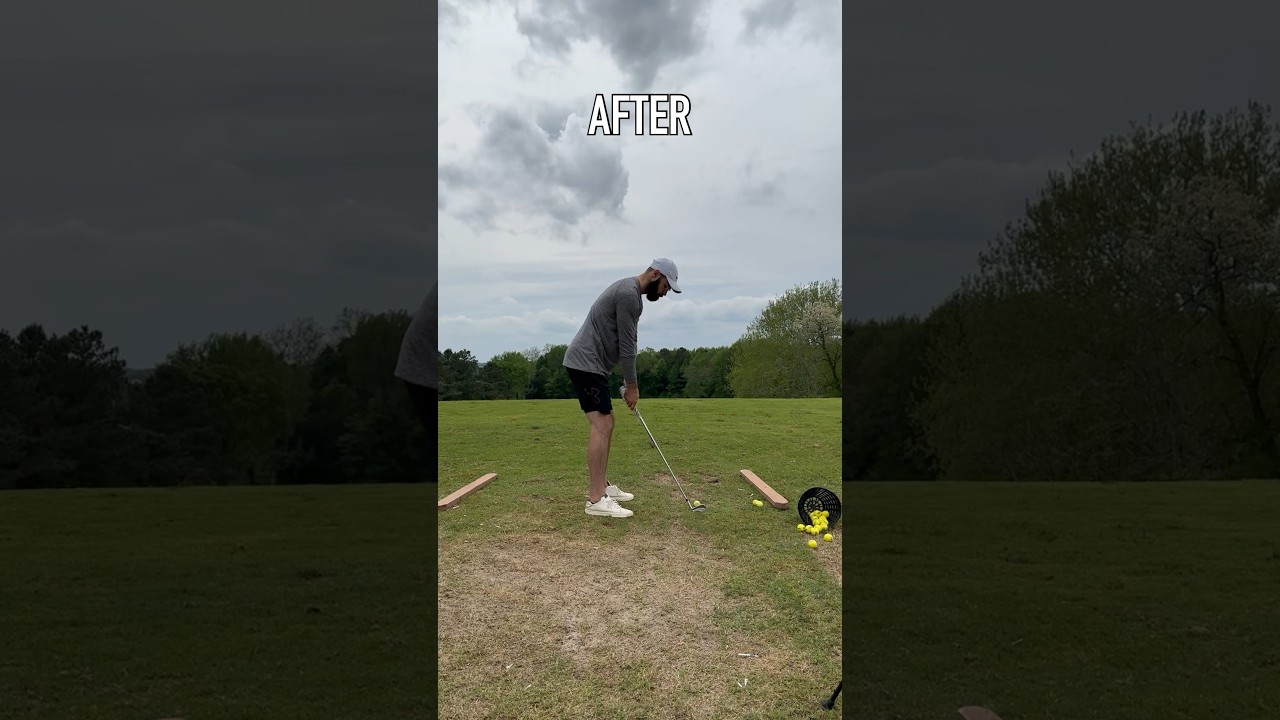Steep ➡️ Shallow Swing Change 🔥🔥 #golflesson #golfcoach