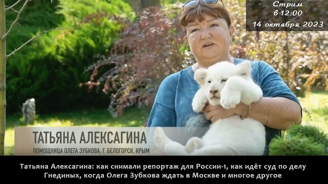 Стрим: Татьяна Алексагина о репортаже на России-1, суде по Гнединым, поездки в Москву и др