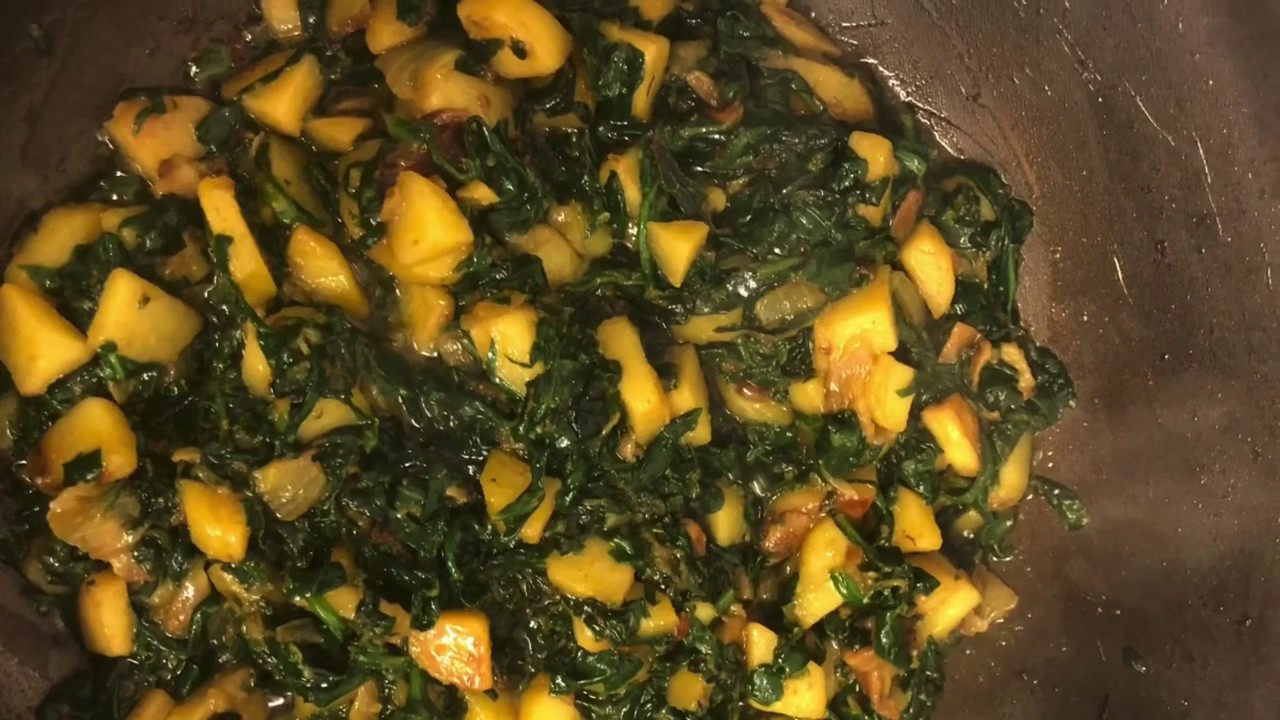 Saag aloo recipe.how to make spinach with potato.সিলেটি রান্না শাক আলু.