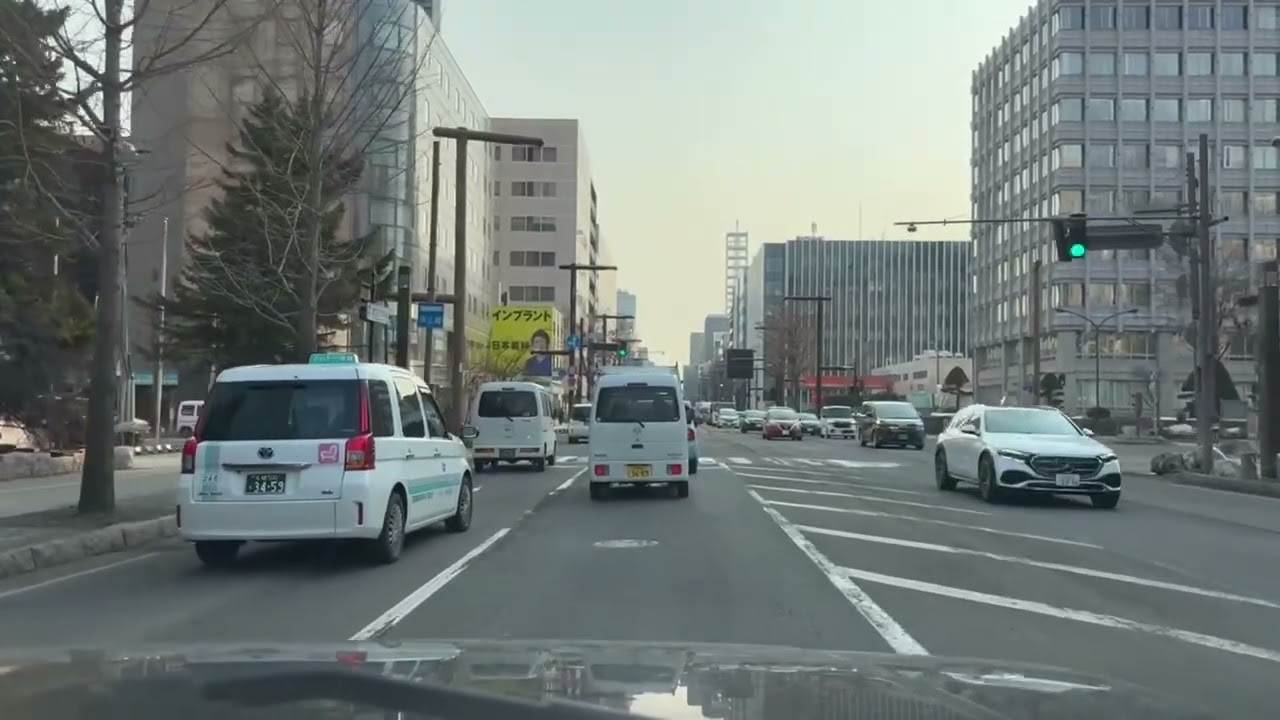 【走行動画】3月17日の札幌北1条通り