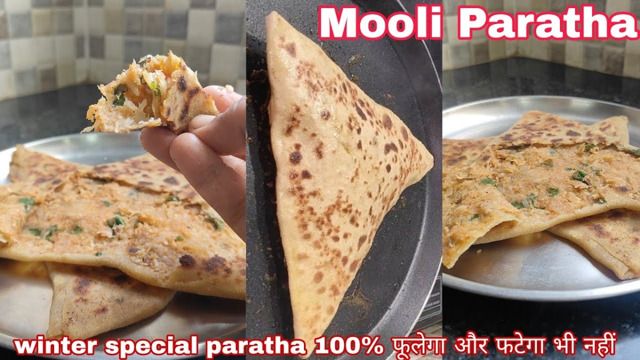 😎इस ट्रिक से मूली के पराठे 100% फुलेंगे और फटेंगे भी नहीं | Mooli Paratha Recipe | Ramadha's Kitchen