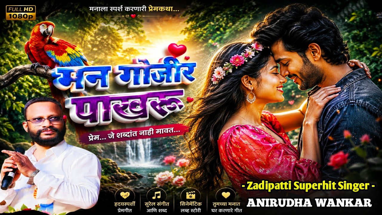 मन गोजिर पाखरू !! झाडीपट्टी मराठी भावगीत !! स्वर - Anirudha wankar !!
