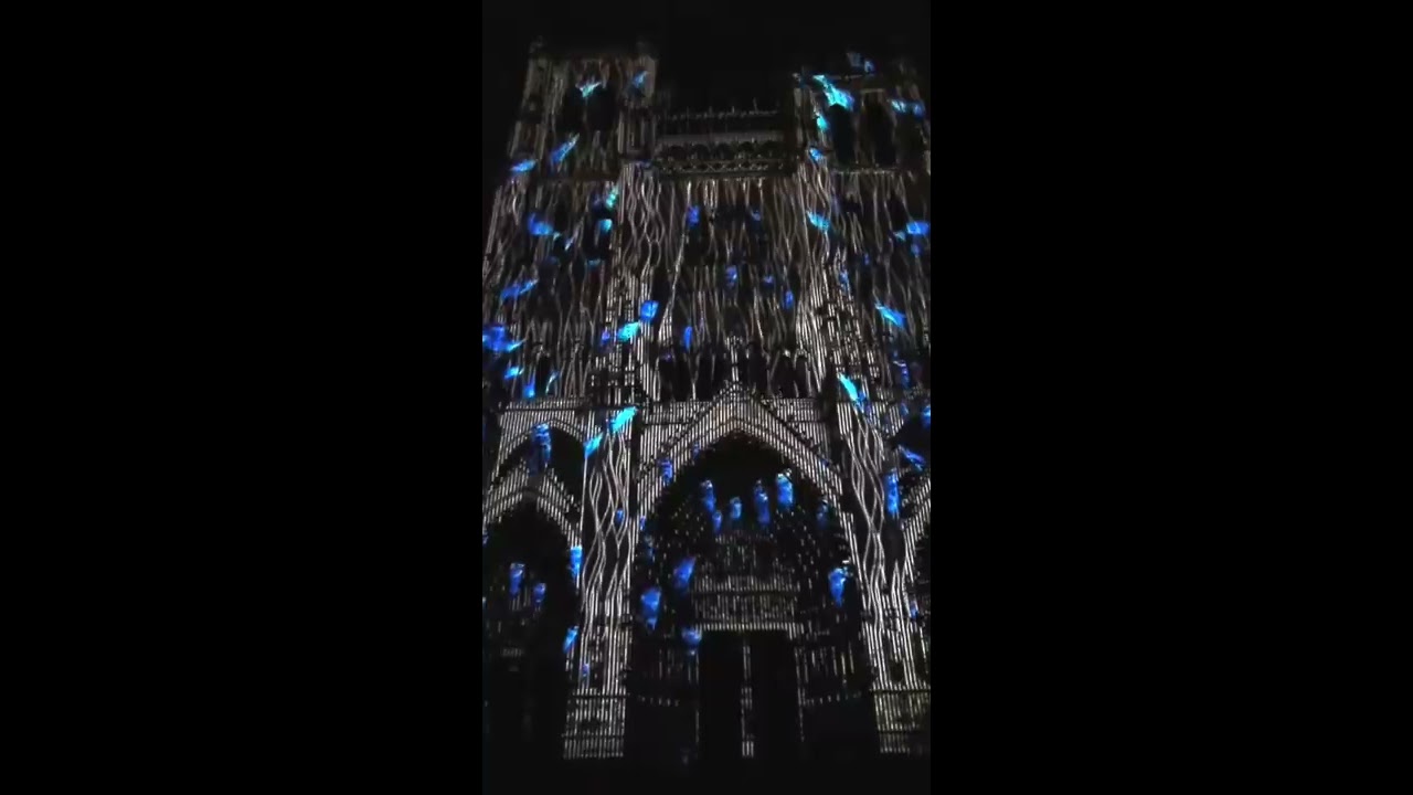 Chroma lightshow at Amiens Cathedral