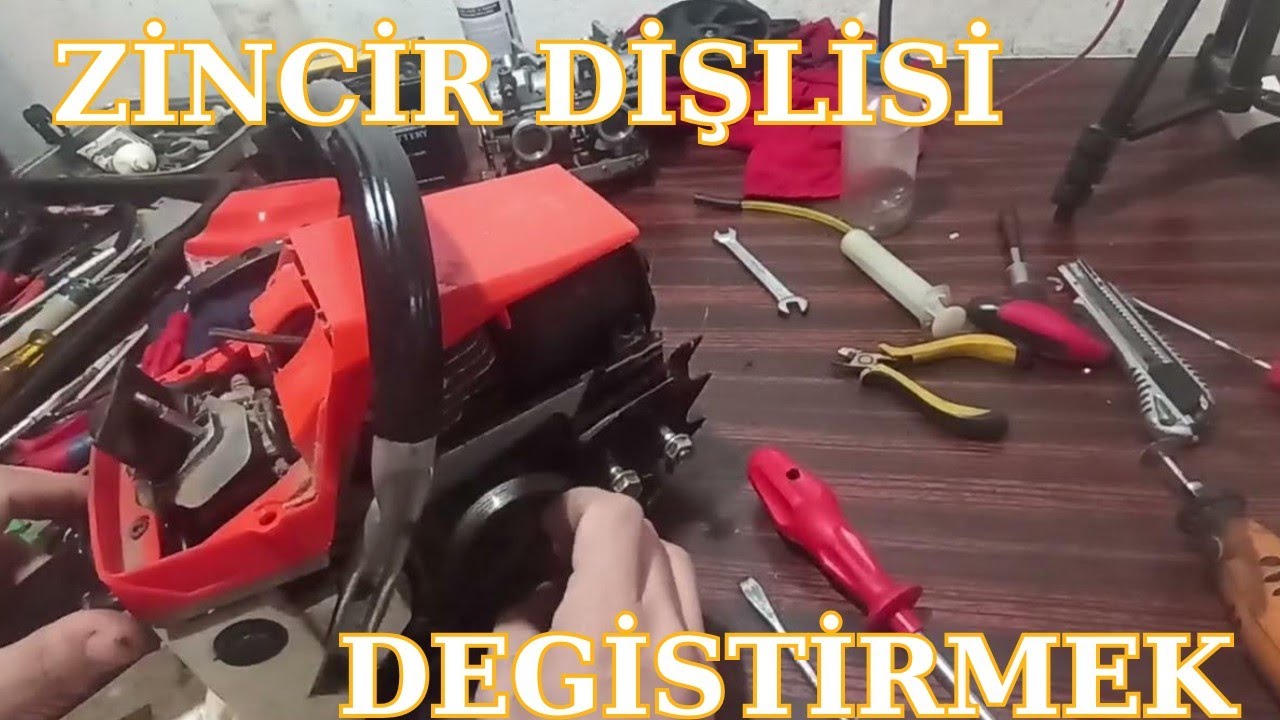motorlu testere zincir dişlisi değişimi yapacağız #motorlutestere #hizarmotoru