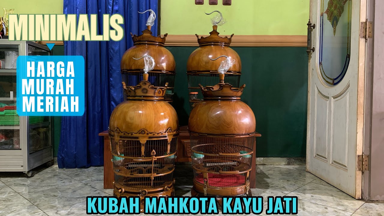 SANGKAR PERKUTUT MINIMALIS // KUBAH MAHKOTA KAYU JATI