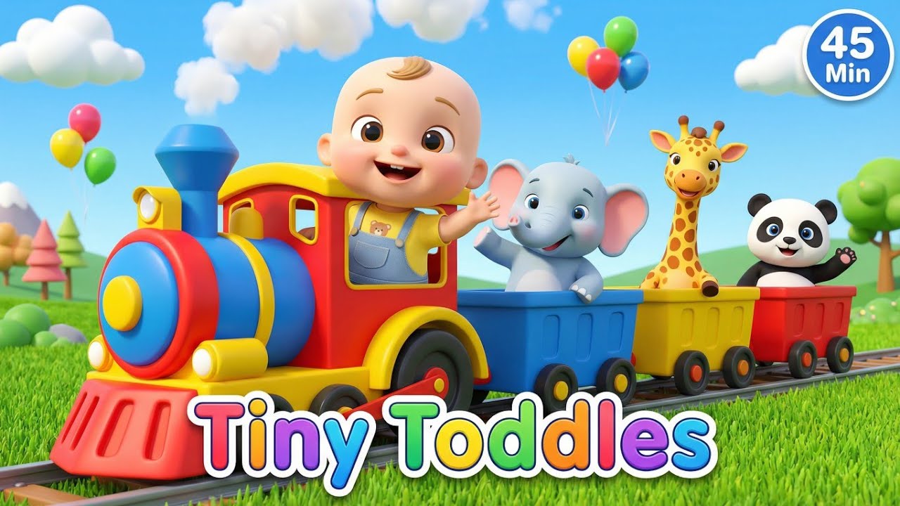 Train Choo Choo Song | Find the Animal+ More Tiny Toddles Nursery Rhymes & Kids Songs