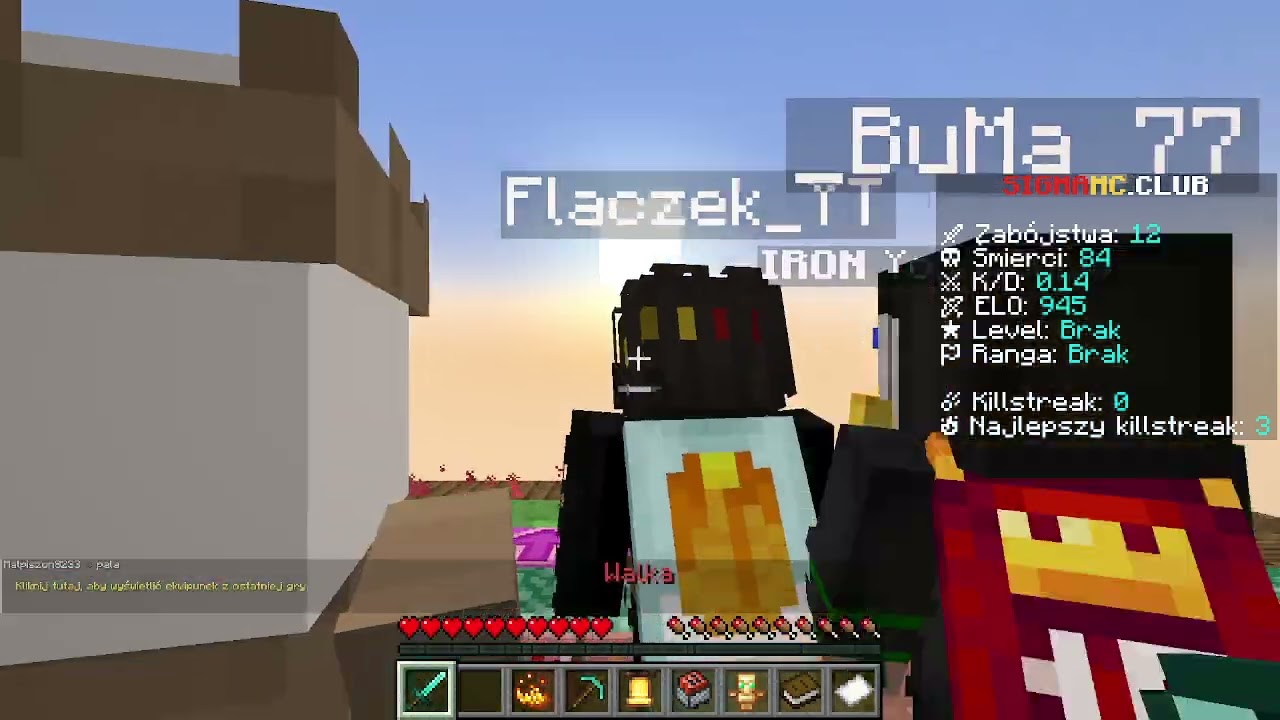 bije sie na maincraftcie