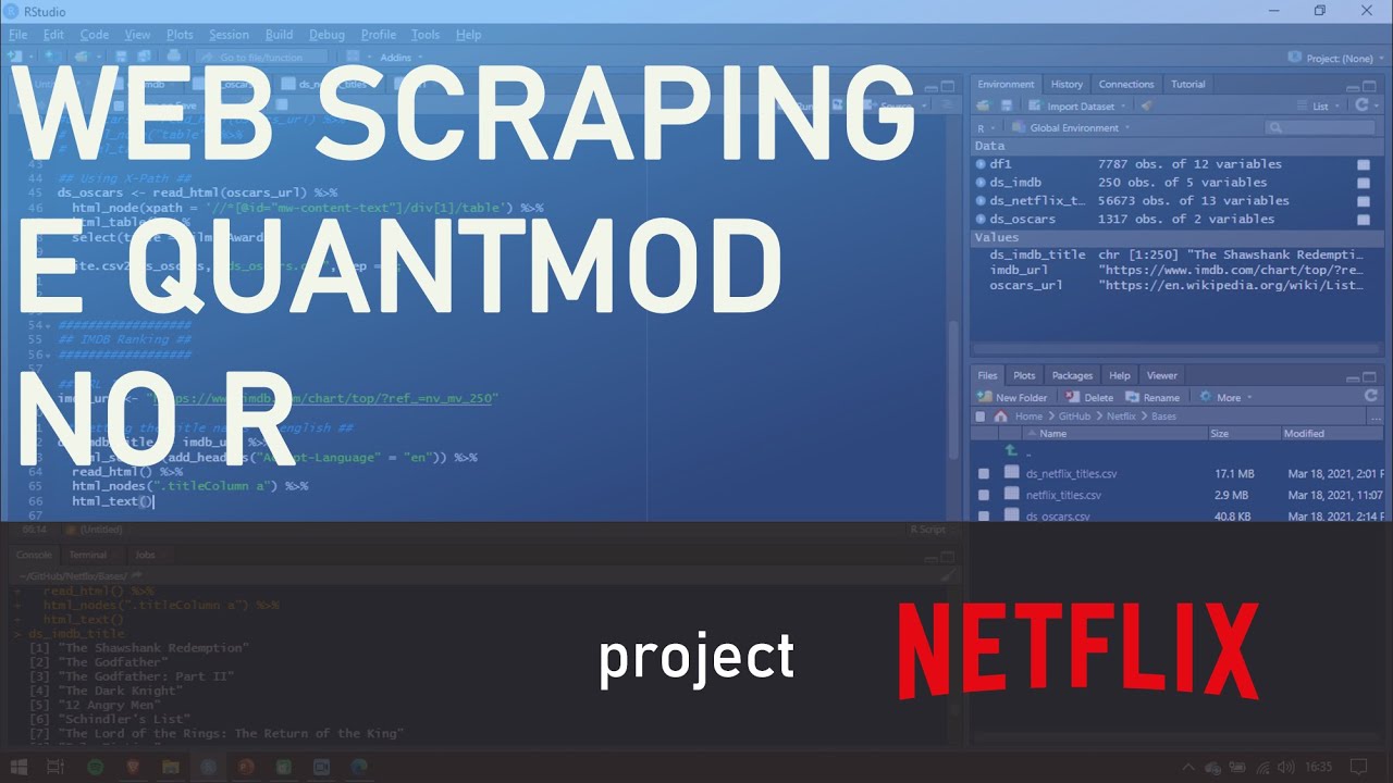 Web Scraping e quantmod no R