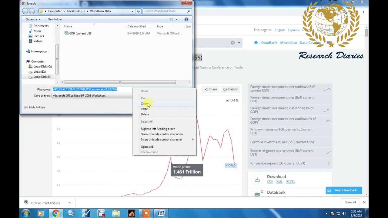 How to Collect Secondary data from WORLD BANK |Research Diaries|