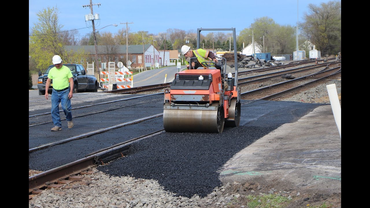 Paving the West Penn Ave crossing 4-30-18
