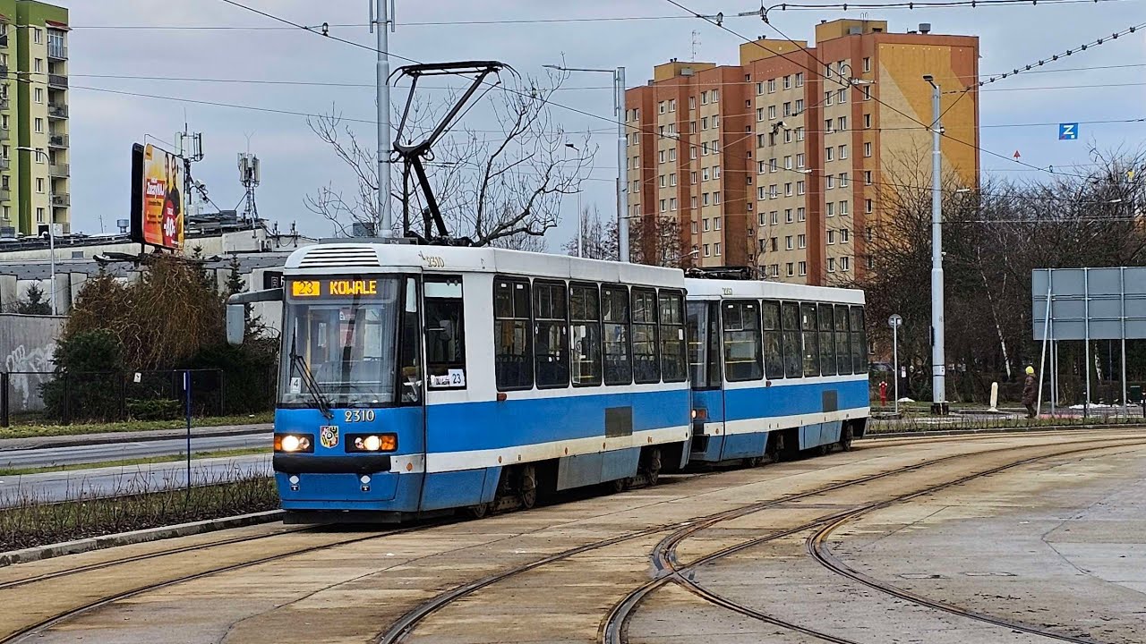 [🇵🇱PL] MPK Wrocław - Konstal/Protram 105NWr #2310+#2297 - [🚋23➡️KOWALE] ⚠️