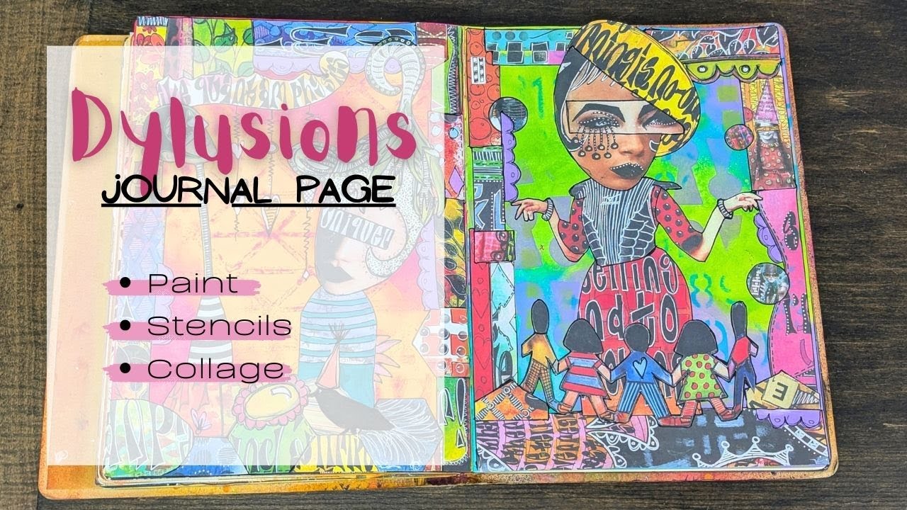 Dylusions Journal Page, Old School