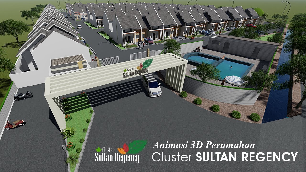 Animasi 3D Perumahan Cluster Sultan Regency Indramayu