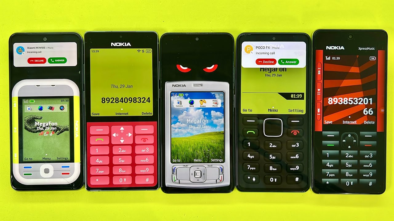 POCO F4 + Redmi Note11Pro/ Note10S + Samsung Note20 Incoming Outgoing Call Nokia Launcher 
