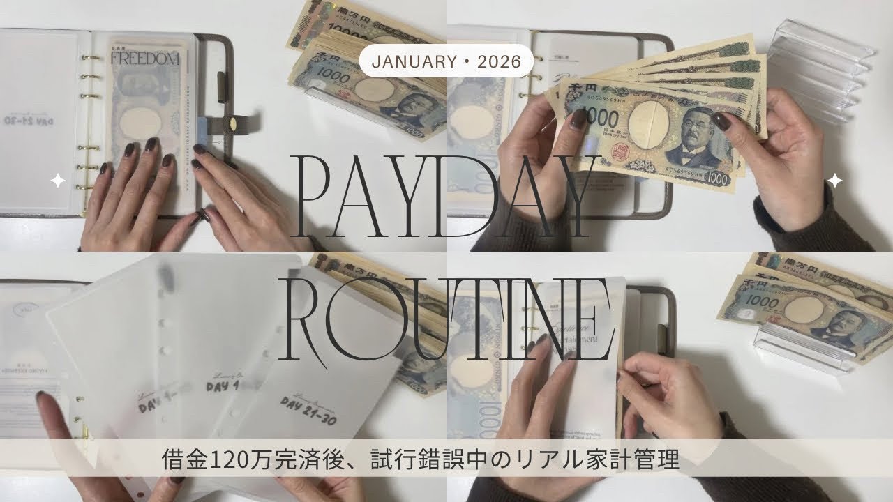 ［2026年1月］給料日ルーティン｜借金完済後、初の給料日！📔｜アラサー｜一人暮らし｜手取り20万