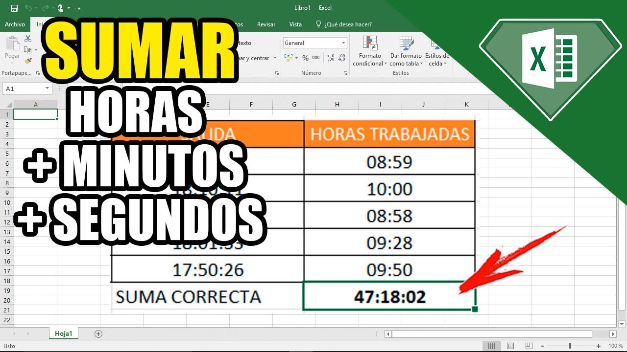 Como Sumar horas y minutos en Excel correctamente Tips Excel 2024 Como sumar correctamente las horas