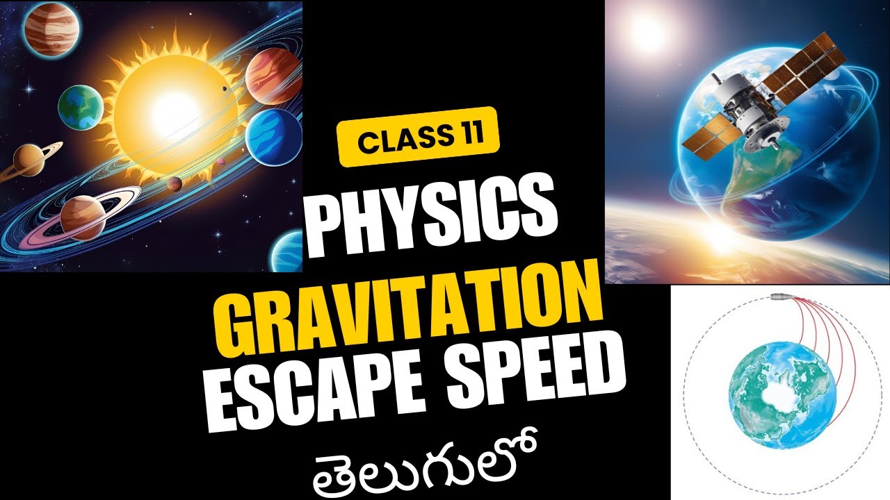escape speed/ gravitation class 11/ physics topics/inter physics AP and TG in telugu/ పలాయన వేగం