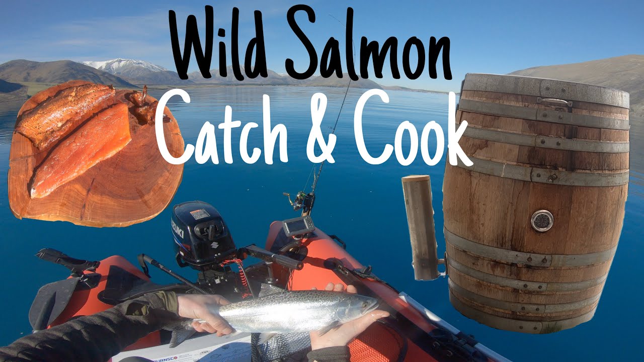 Catching Salmon on Lake Coleridge New Zealand