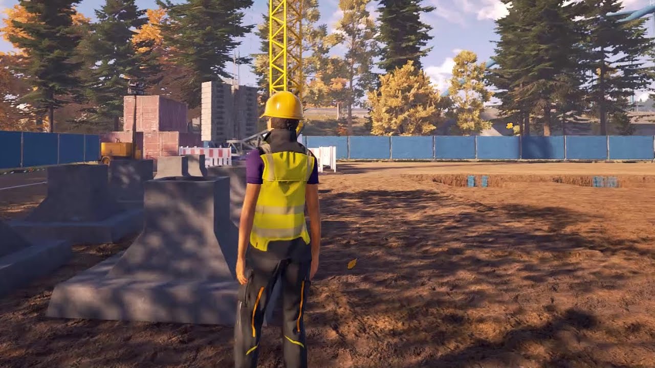 Placing foundation elements w Liebherr 125K crane 🚧 Construction Simulator