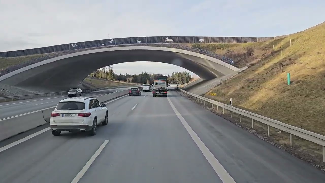 363 4K POV Real Truck Driving MAN TGX 510 Germany A92 to A93