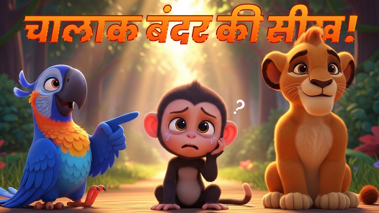 चालाक बंदर और जंगल| Kids Moral Story in Hindi | Jungle Story