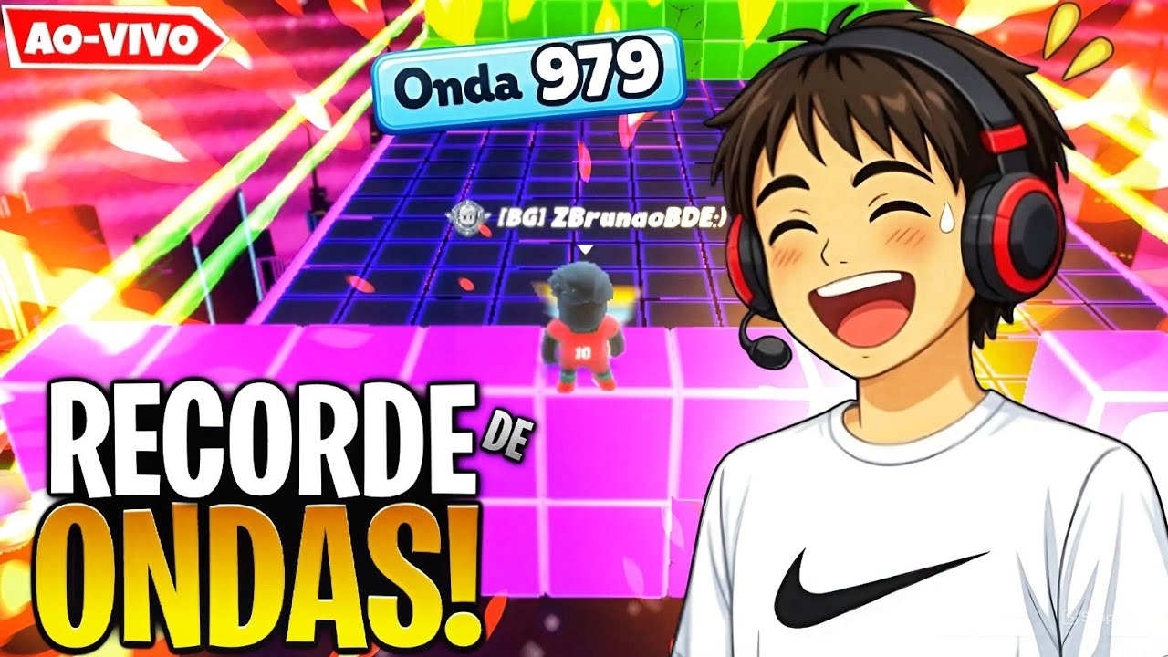 🔴 STUMBLE GUYS AO VIVO - RUMO A 500 ONDAS SÓ COM OS FOCADOS! 💙 Brunão ON! #Stumbleguys