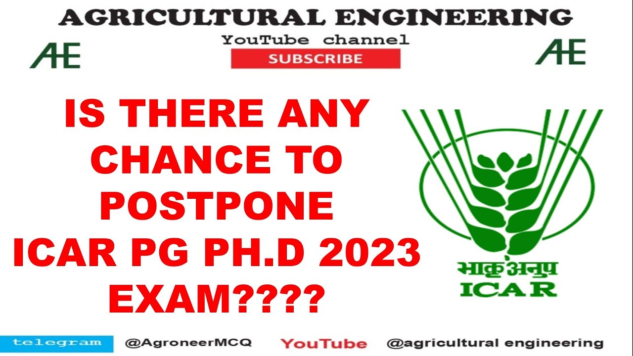 Даты экзаменов ICAR PG 2023 I Уведомление ICAR AIEEA PG Ph.D #icar_application_form_2023 I неофициальное