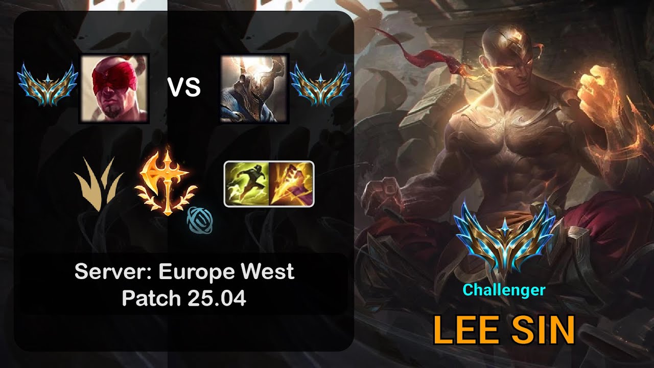 Lee Sin Jungle vs Pantheon - EUW Challenger - Patch 25.04