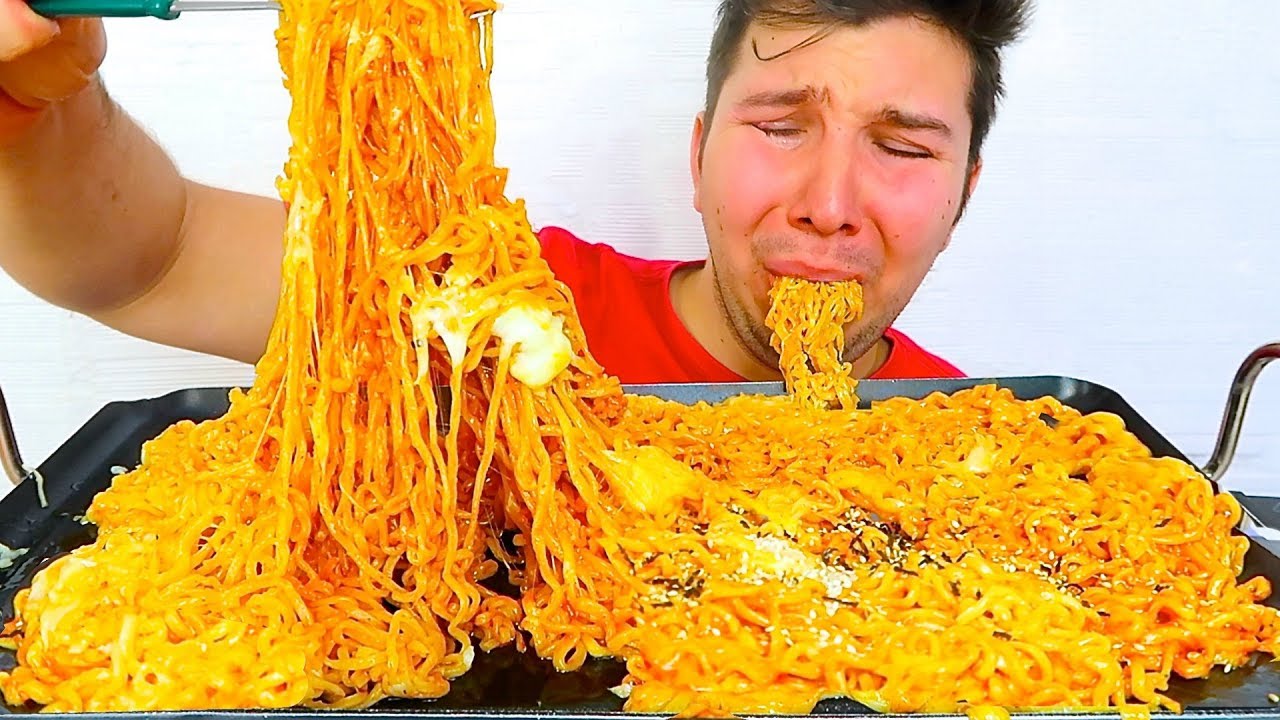 MY LAST VIDEO • SUPER SPICY CHEESY RAMEN 먹방 • Mukbang & Recipe