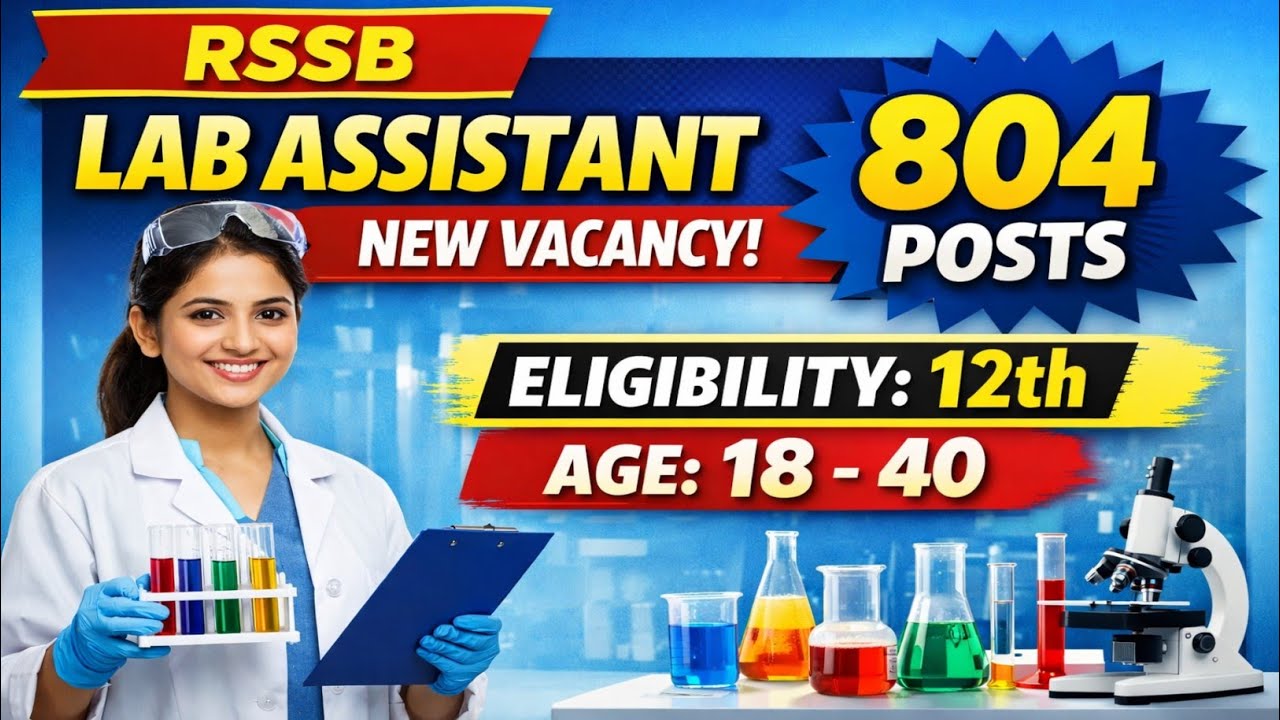 RSSB Lab Assistant New Vacancy 2026 | Rajasthan Lab Assistant Bharti | Eligibility, Age, Syllabus 
