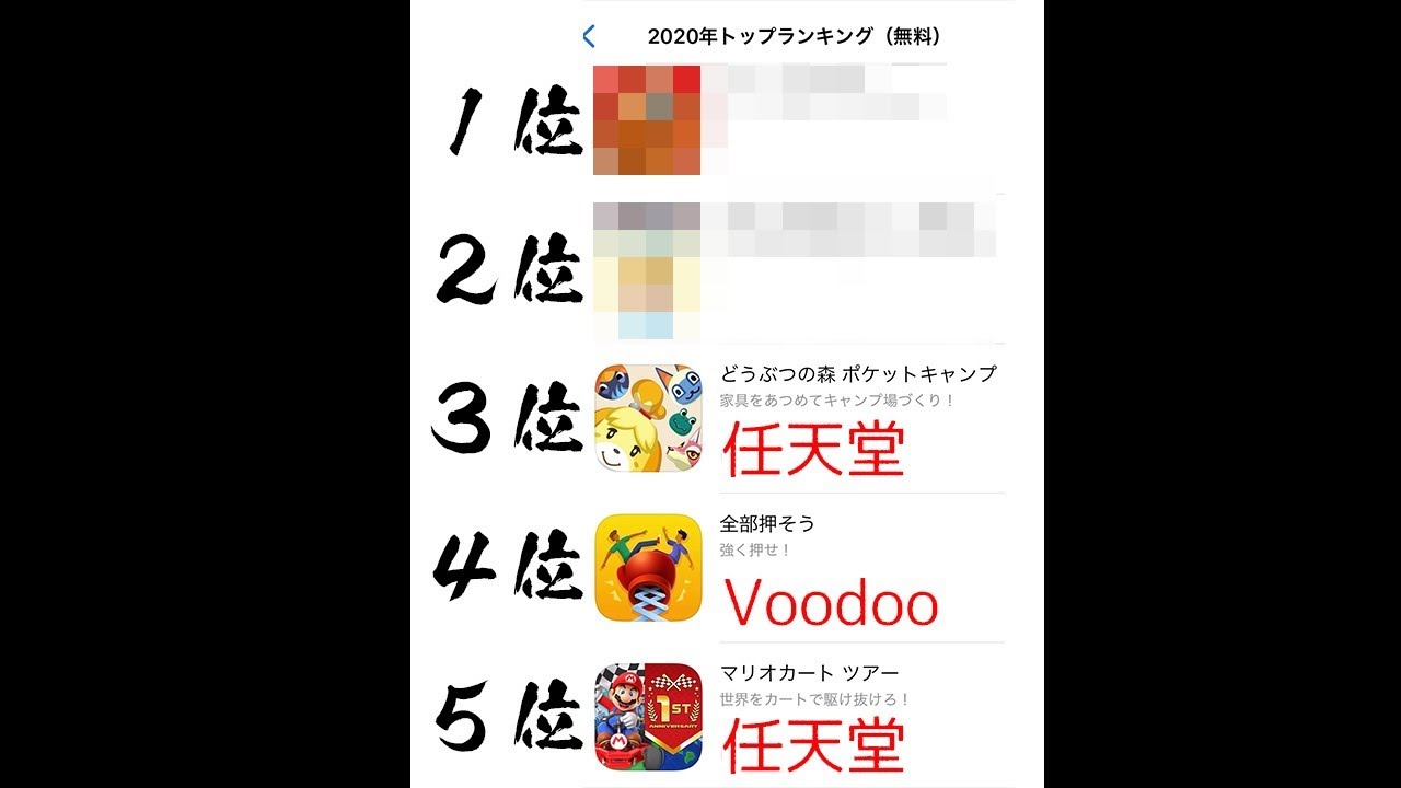 App Store 2020年トップ無料ゲームランキングがヤバい【ゆっくり実況】