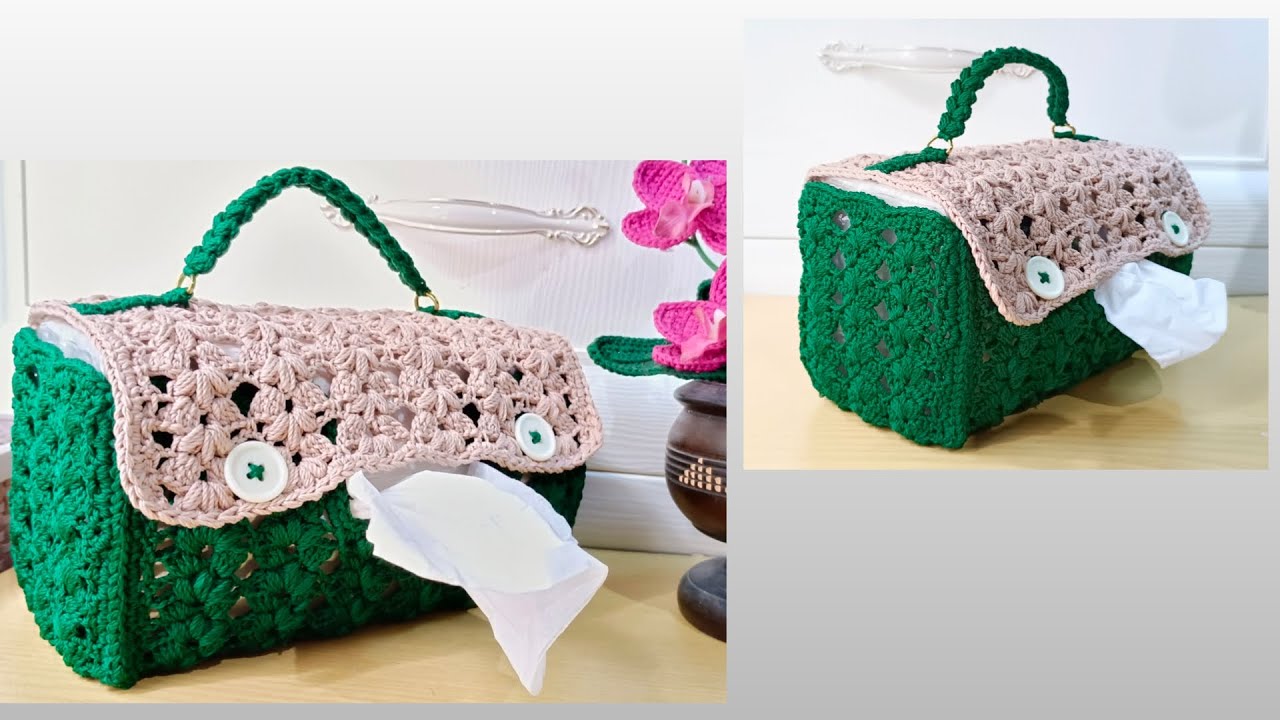 New crochet tissue holder || crochet tissue cover || tempat tisu rajut