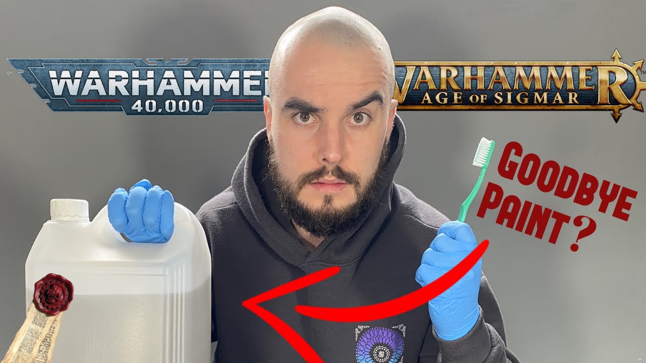 Удаление краски с миниатюр Warhammer с помощью изопропилового спирта