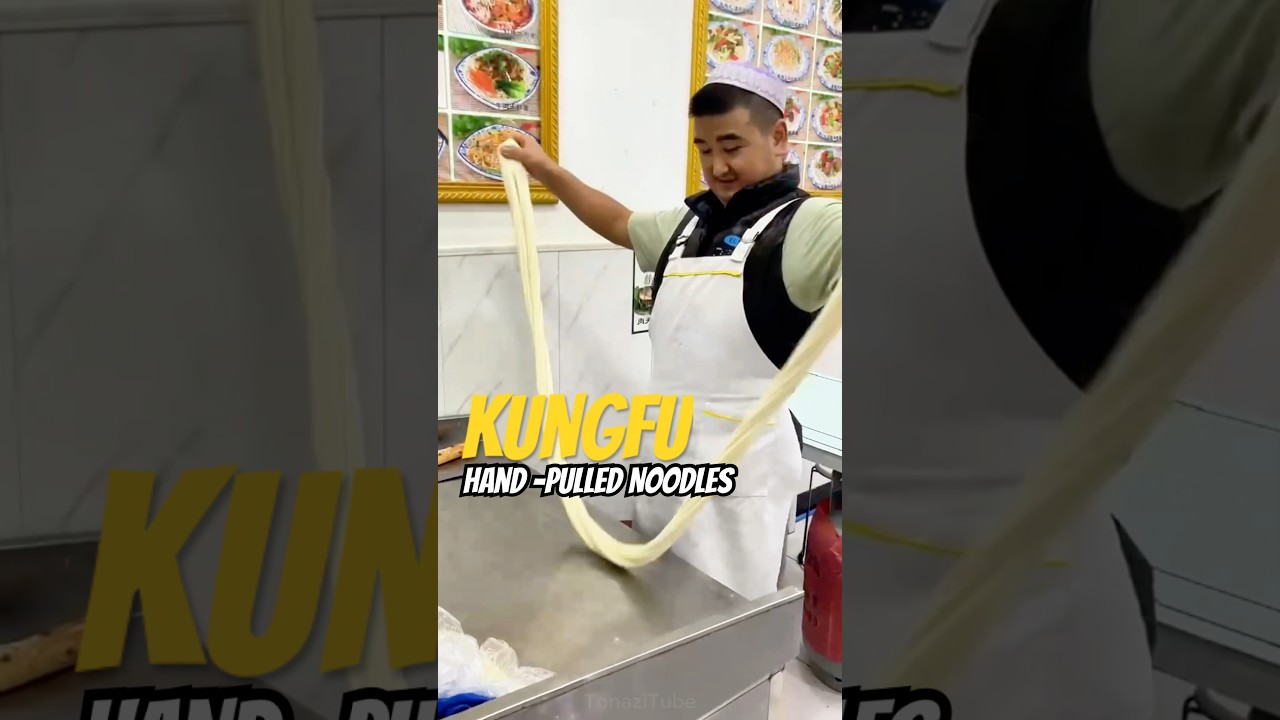 The Making of Chinese Kungfu Hand Pulled Noodles #noodles #kungfu #handpullednoodles