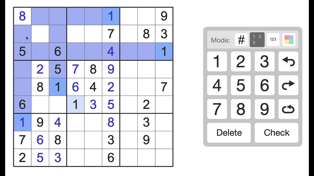 New York Times Sudoku Medium Solution for March 6, 2026