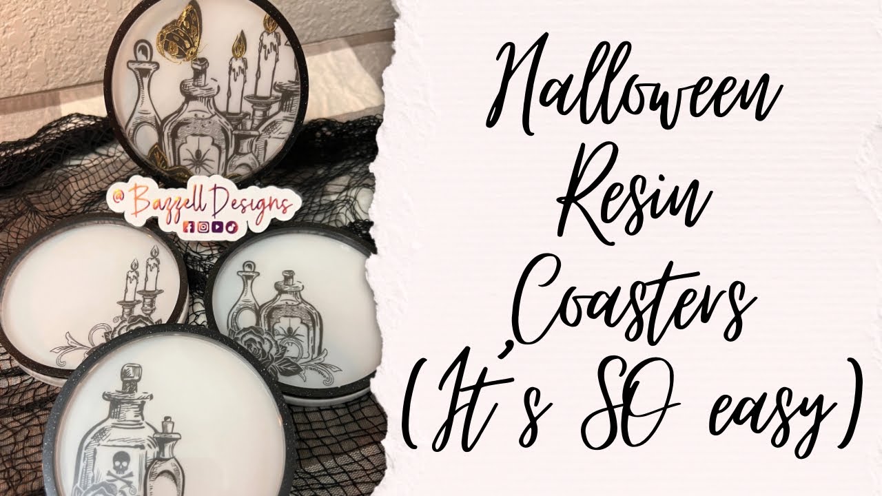 DIY Halloween Resin Coasters! It’s SO easy!
