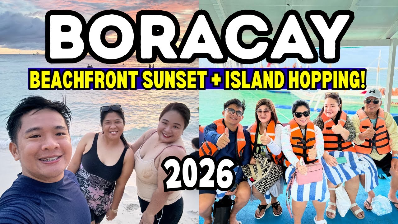 BEACHFRONT Spot in BORACAY (FOR SUNSET!) + Island Hopping + Recommended Massage!
