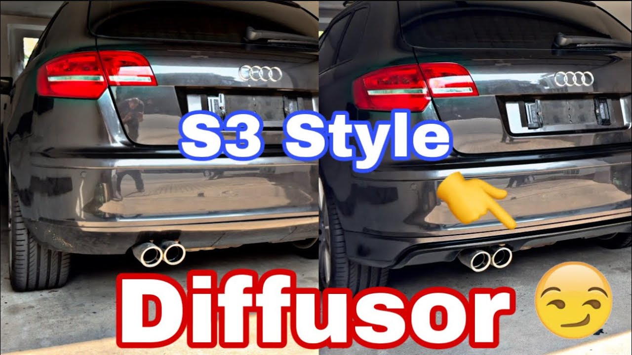 S3 style Diffusor Heckansatz Glasfaser | Audi A3 8P 8PA Sportback 