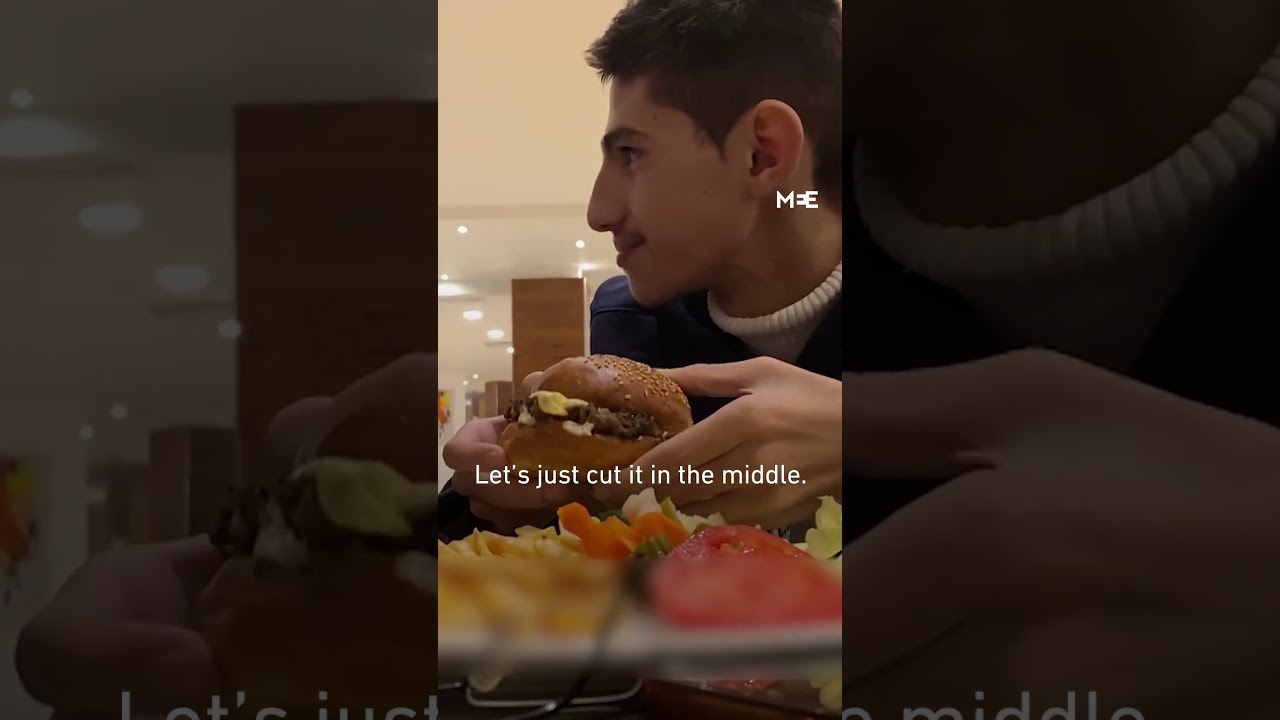 Amputee from Gaza in Geneva for treatment insists on sharing his meal