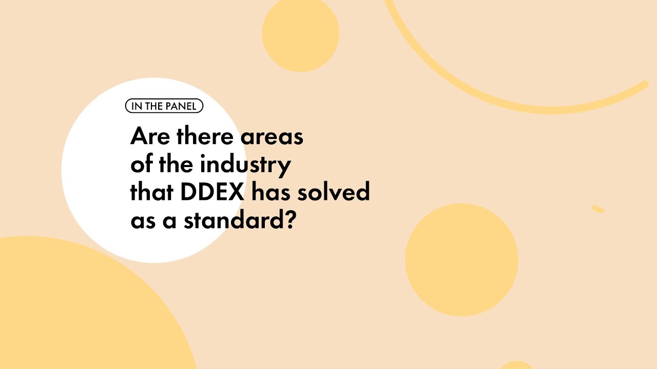 Are there areas of the industry that DDEX has solved as a standard?