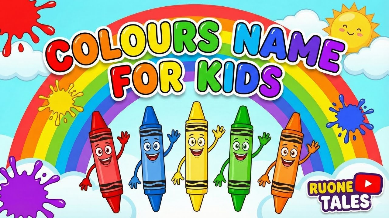 Colors Name for Kids 🌈 | Learn Colors with Fun Cartoons | Ruone Tales Kids