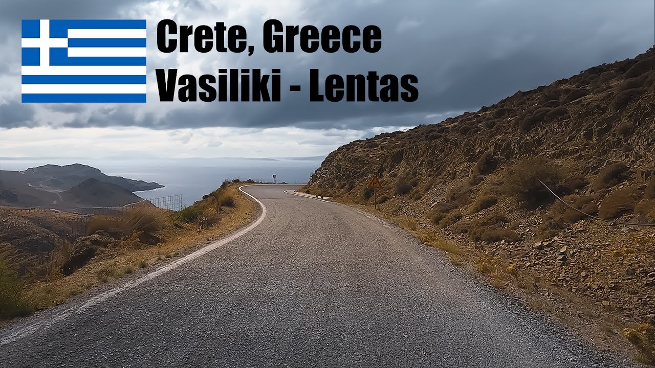 Driving from Vasiliki to Lentas, Crete, Greece
