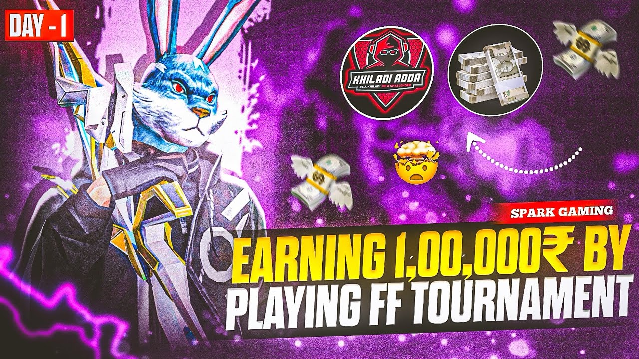 Day #1 Of Earning 1 Lakh Rupees 💰|| Playing Solo Tournament 🏆|| FF Solo Tournament Gameplay 🔥